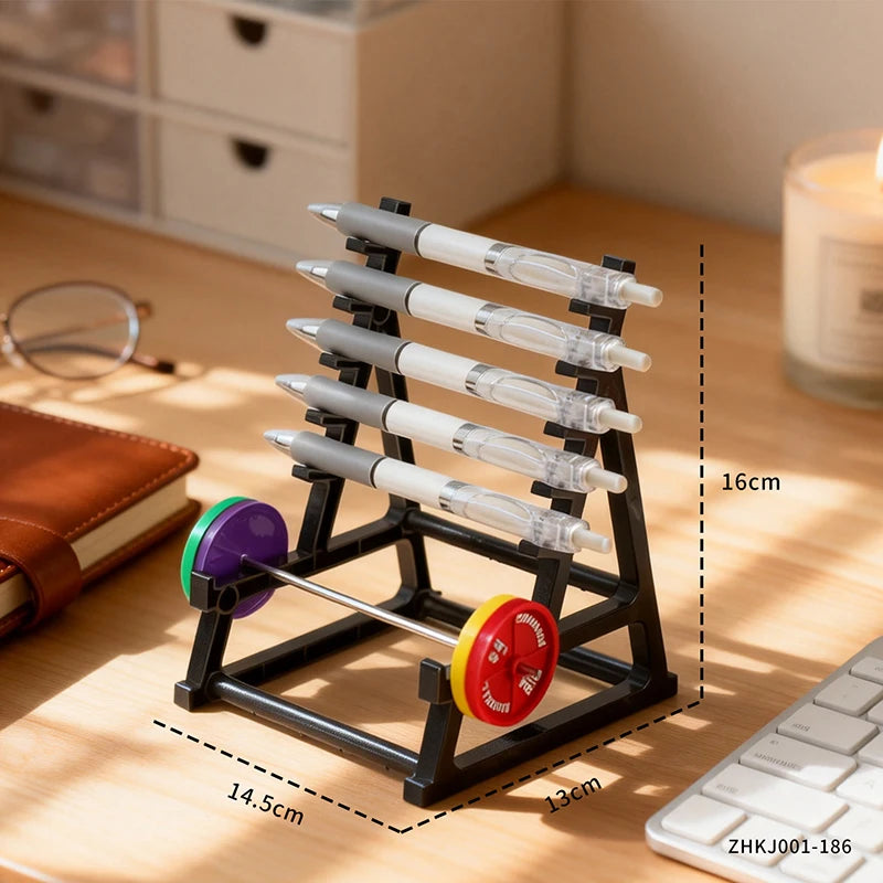 Creative Barbell Pen Holder Fitness Themed Fitness Pen Holder Perfect Gift for Fitness Enthusiasts Weightlifters