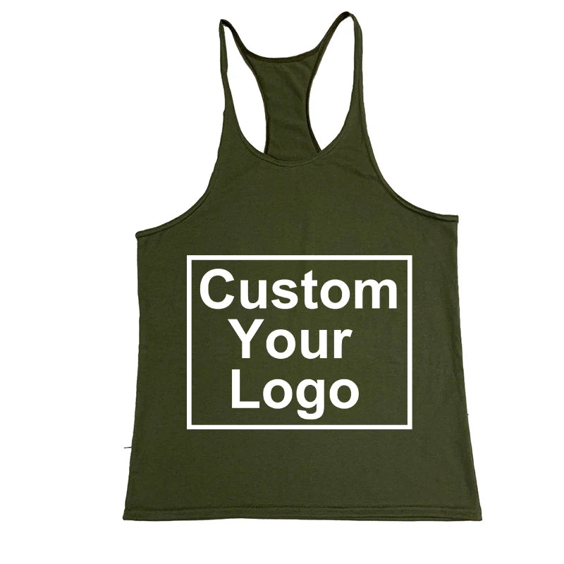 Customized logo new fashion sleeveless shirt vest men's fitness shirt men's fitness training fitness vest sports