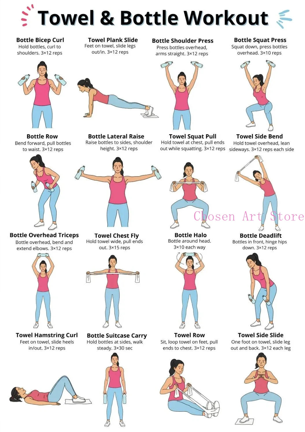 Fitness Exercise Schedule Poster Print Canvas Art Pictures Home Forliving Room and Gym Wall Modern Decor Frameless Painting