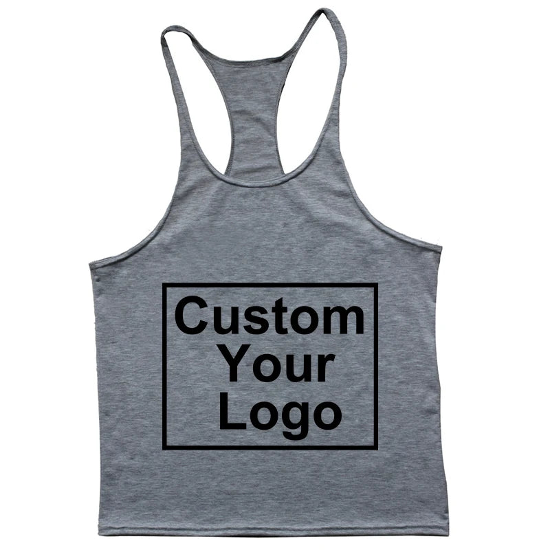 Customized logo new fashion sleeveless shirt vest men's fitness shirt men's fitness training fitness vest sports