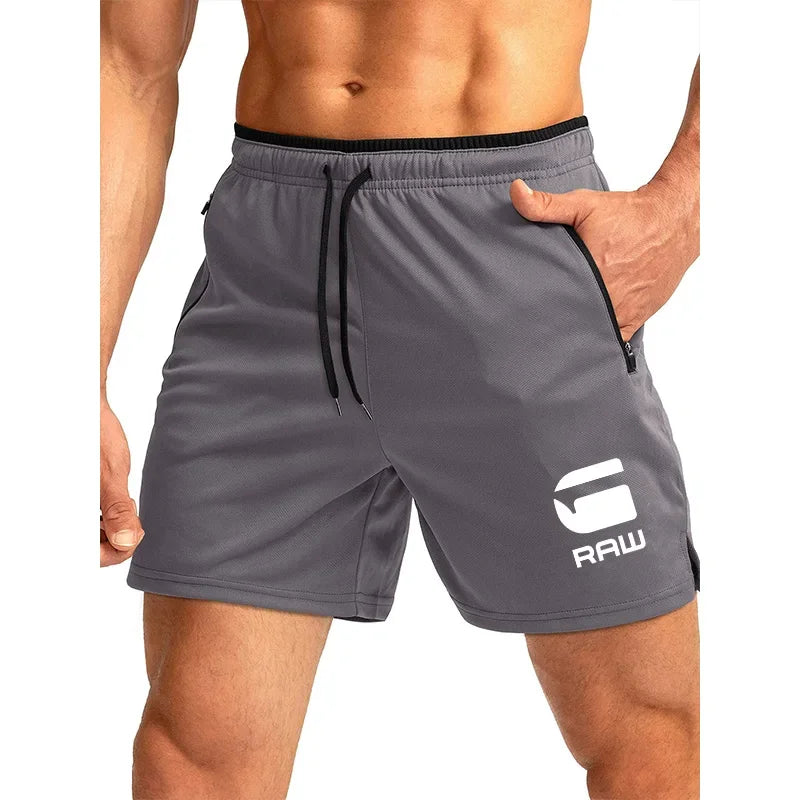 2025 Fitness Shorts Men's Running Fitness Training Quick drying Swimming Pants Beach Pants