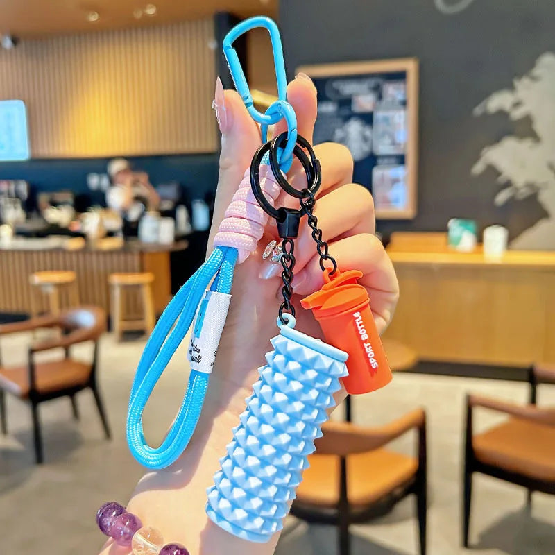 Fitness Keychain,Colorful Gym Bag Charm for Fitness Lovers, Motivational Fitness Gym Key ring,Workout Keychain Gifts