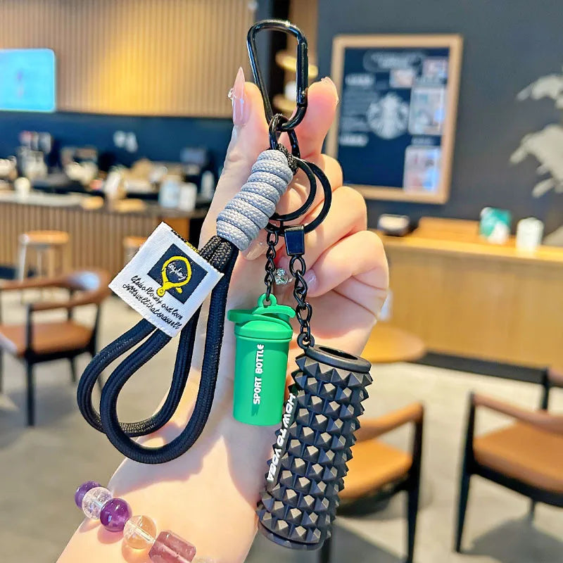 Fitness Keychain,Colorful Gym Bag Charm for Fitness Lovers, Motivational Fitness Gym Key ring,Workout Keychain Gifts