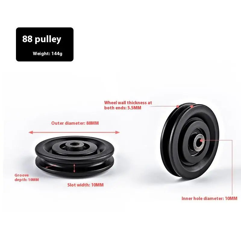 1pcs 50-160MM Pulley Wheel Cable Fitness Bearing Universal Gym Bearing Pulley Nylon Bearing Fitness Equipment