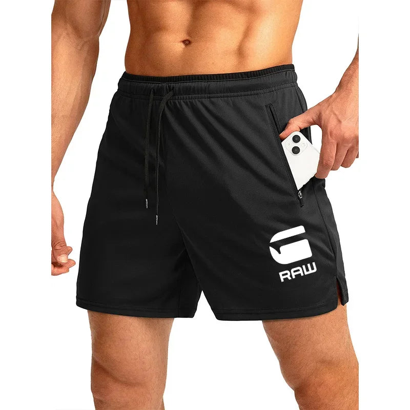 2025 Fitness Shorts Men's Running Fitness Training Quick drying Swimming Pants Beach Pants