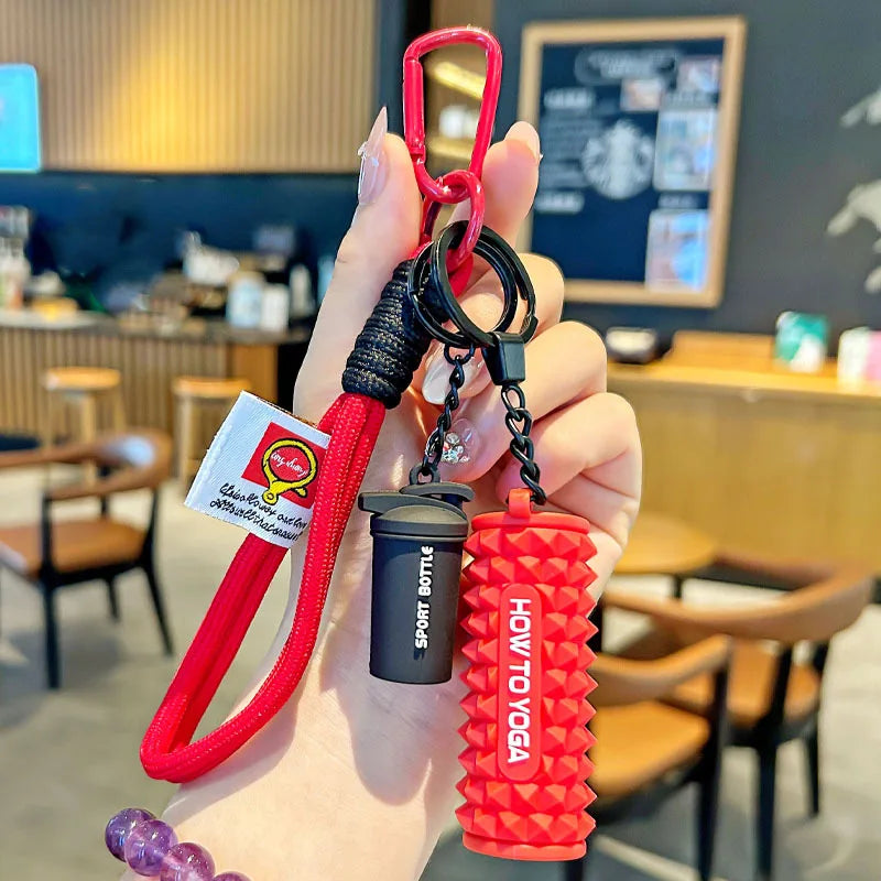 Fitness Keychain,Colorful Gym Bag Charm for Fitness Lovers, Motivational Fitness Gym Key ring,Workout Keychain Gifts