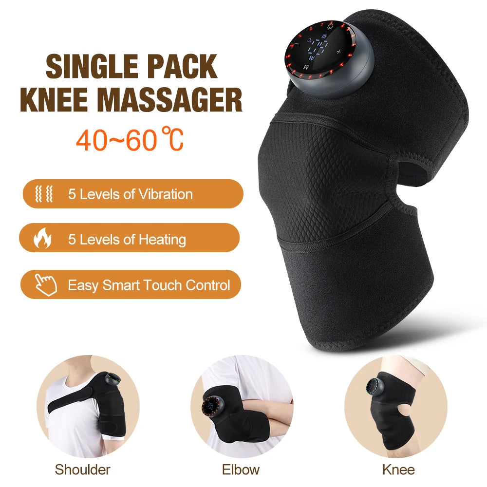 Enlarge Electric Heating Shoulder and Knee Massager 3 Levels Electric Vibration Muscle Relax Belt For Arm Muscle