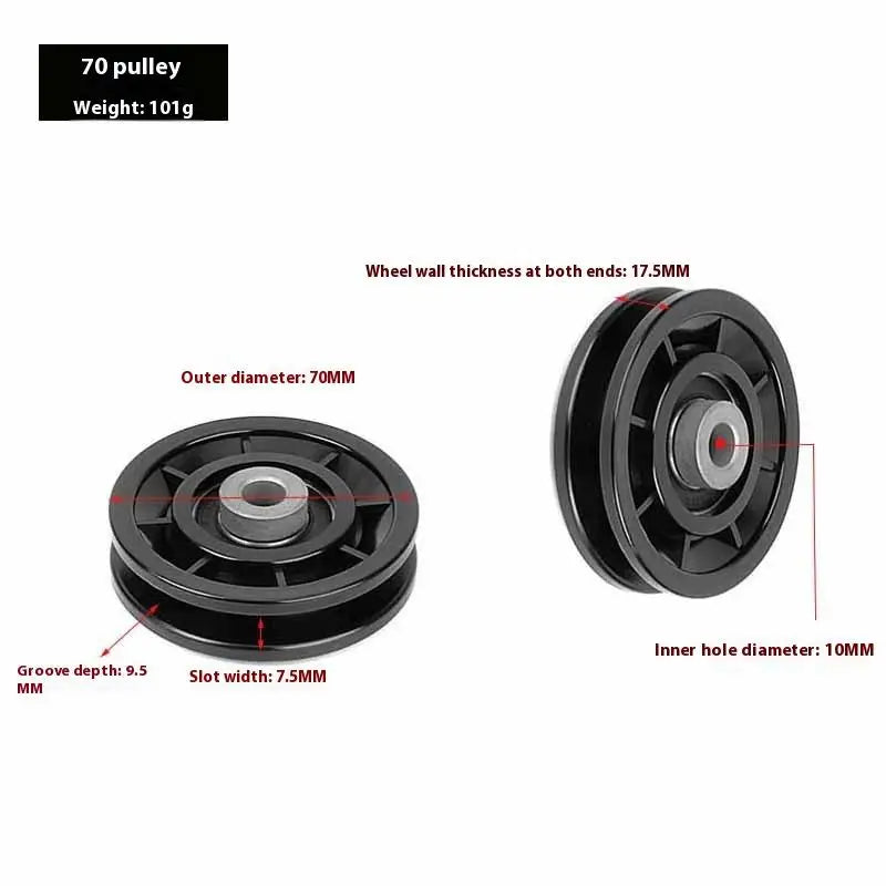 1pcs 50-160MM Pulley Wheel Cable Fitness Bearing Universal Gym Bearing Pulley Nylon Bearing Fitness Equipment