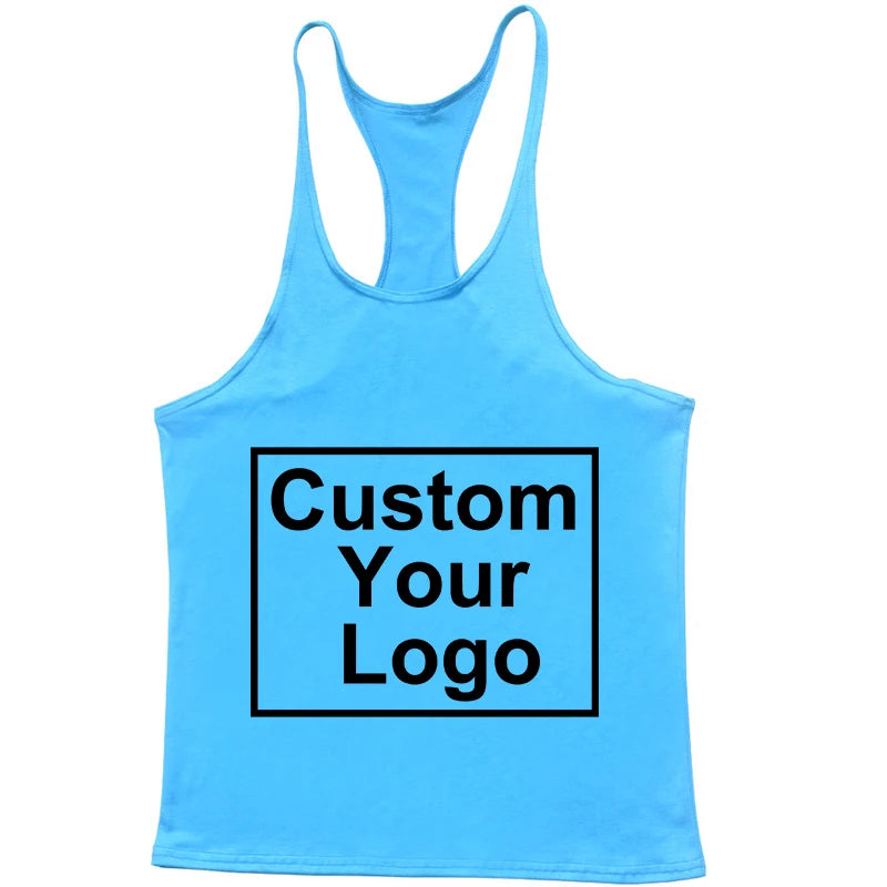 Customized logo new fashion sleeveless shirt vest men's fitness shirt men's fitness training fitness vest sports