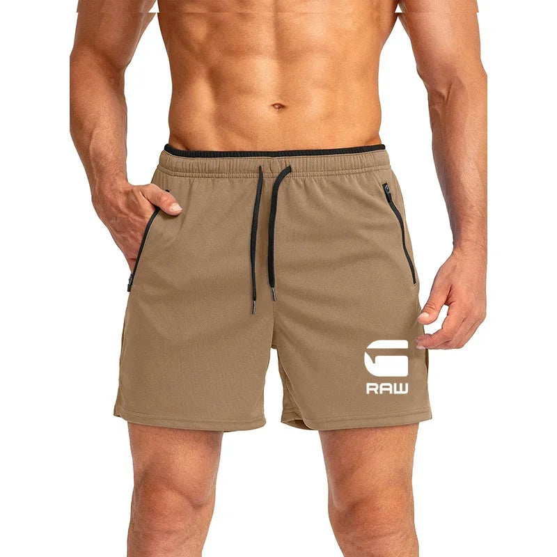 2025 Fitness Shorts Men's Running Fitness Training Quick drying Swimming Pants Beach Pants