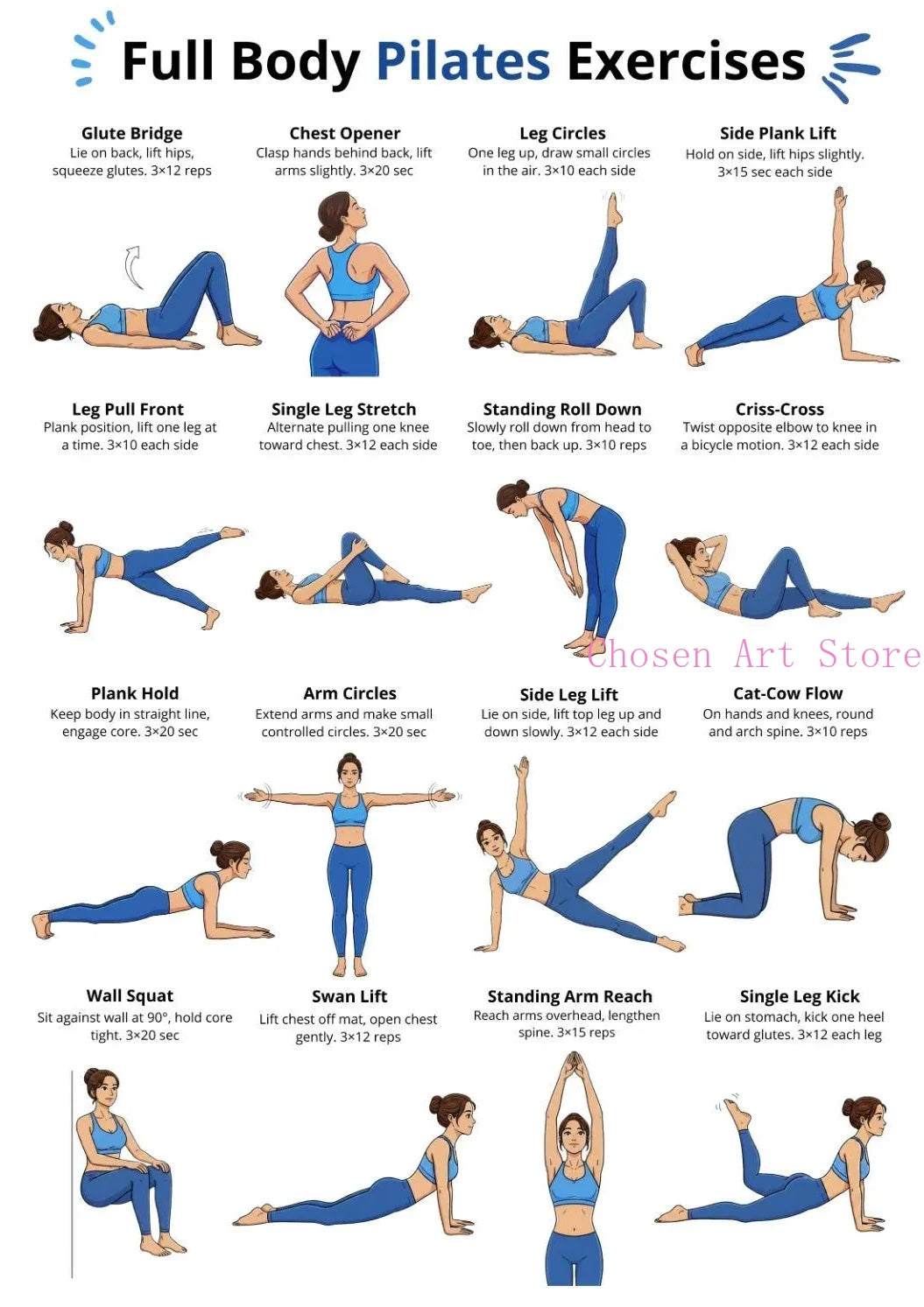 Fitness Exercise Schedule Poster Print Canvas Art Pictures Home Forliving Room and Gym Wall Modern Decor Frameless Painting