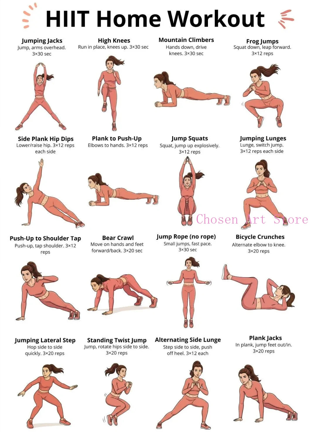 Fitness Exercise Schedule Poster Print Canvas Art Pictures Home Forliving Room and Gym Wall Modern Decor Frameless Painting