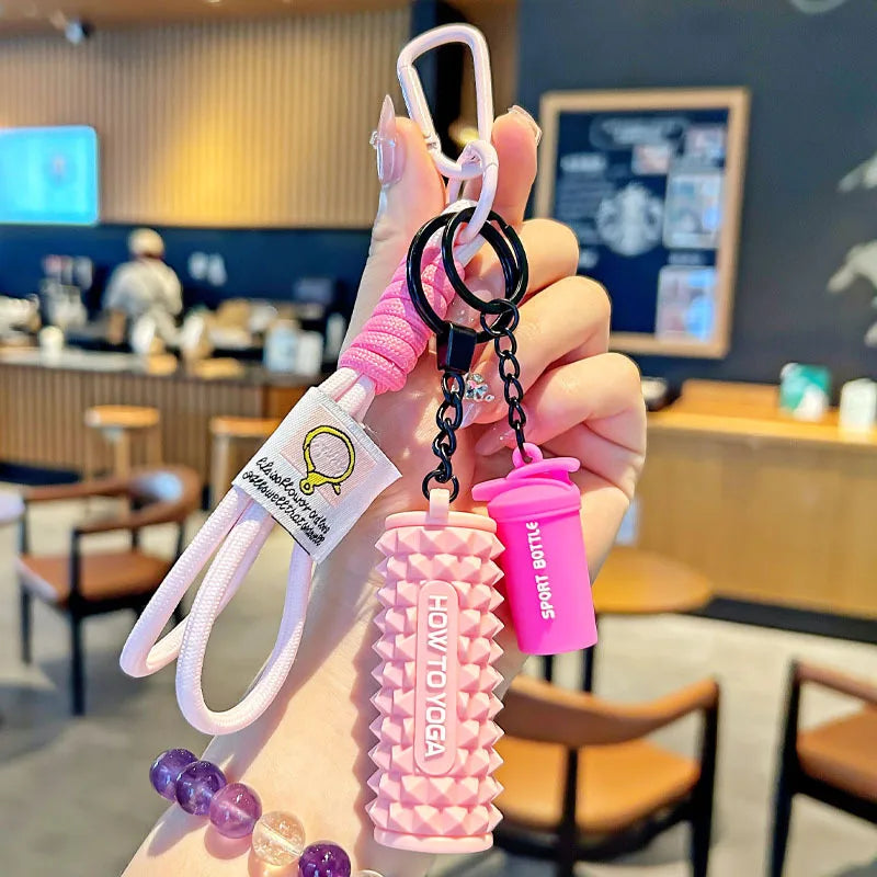 Fitness Keychain,Colorful Gym Bag Charm for Fitness Lovers, Motivational Fitness Gym Key ring,Workout Keychain Gifts