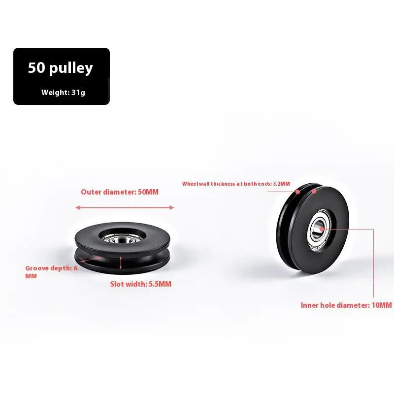1pcs 50-160MM Pulley Wheel Cable Fitness Bearing Universal Gym Bearing Pulley Nylon Bearing Fitness Equipment