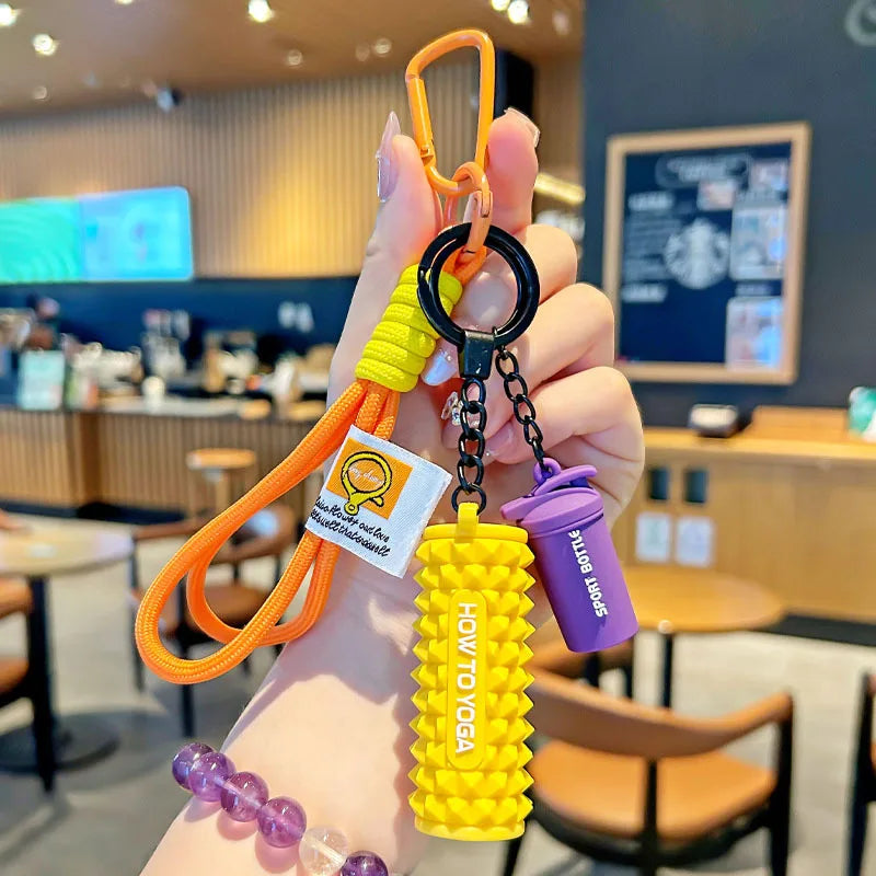 Fitness Keychain,Colorful Gym Bag Charm for Fitness Lovers, Motivational Fitness Gym Key ring,Workout Keychain Gifts