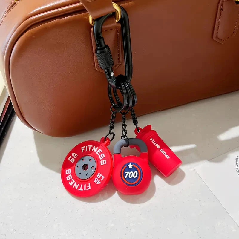 Fitness Keychain,Colorful Gym Bag Charm for Fitness Lovers, Motivational Fitness Gym Key ring,Workout Keychain Gifts