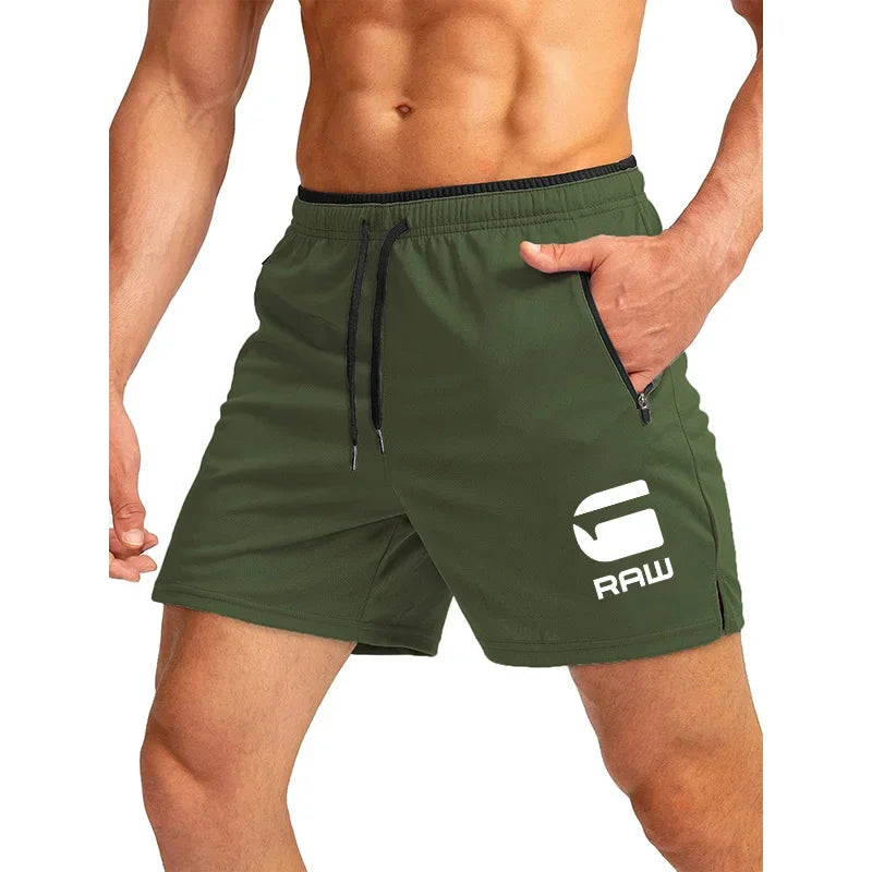 2025 Fitness Shorts Men's Running Fitness Training Quick drying Swimming Pants Beach Pants
