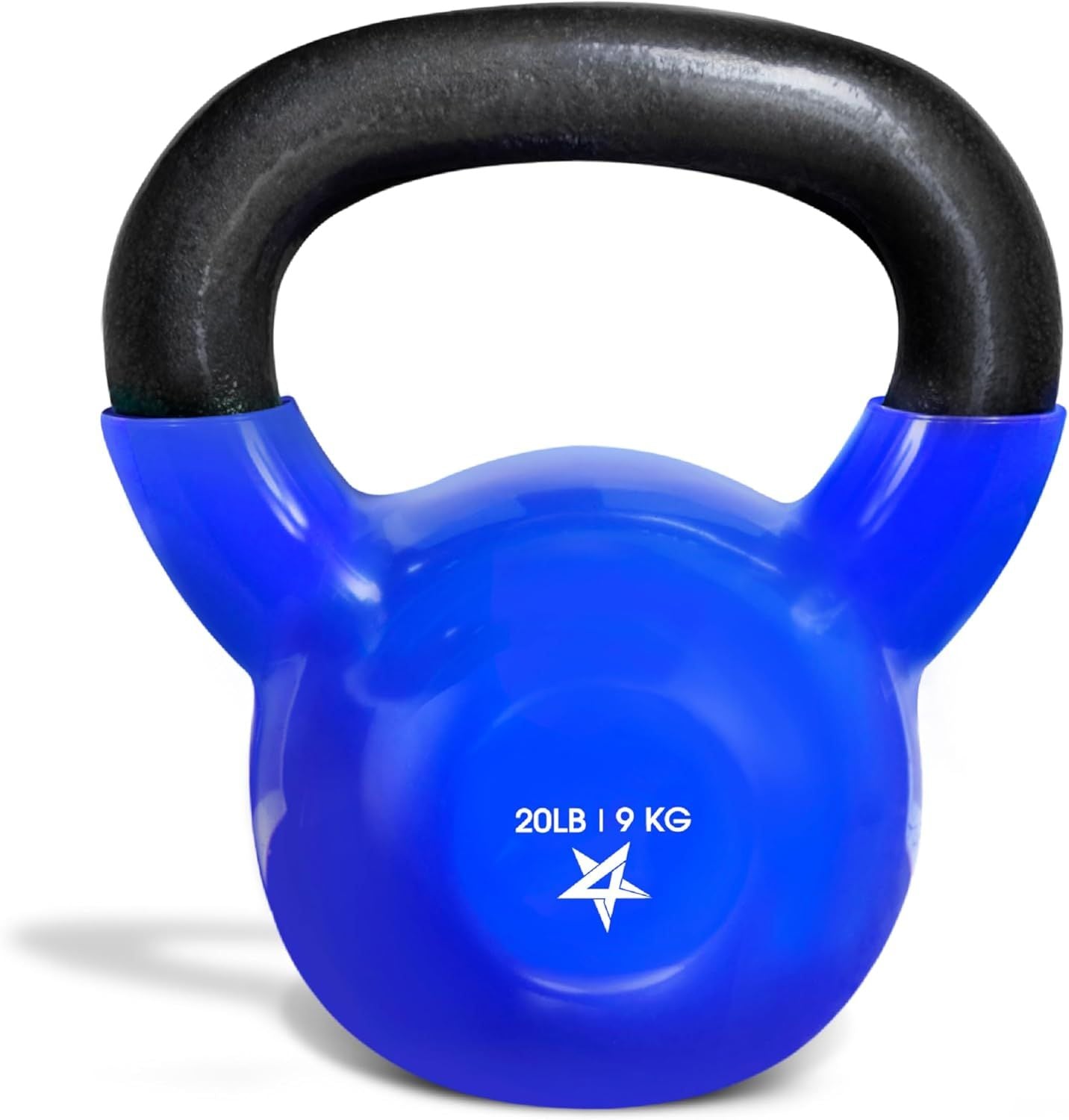 Kettlebell, 5-100 LB Vinyl Coated Cast Iron Strength Training
