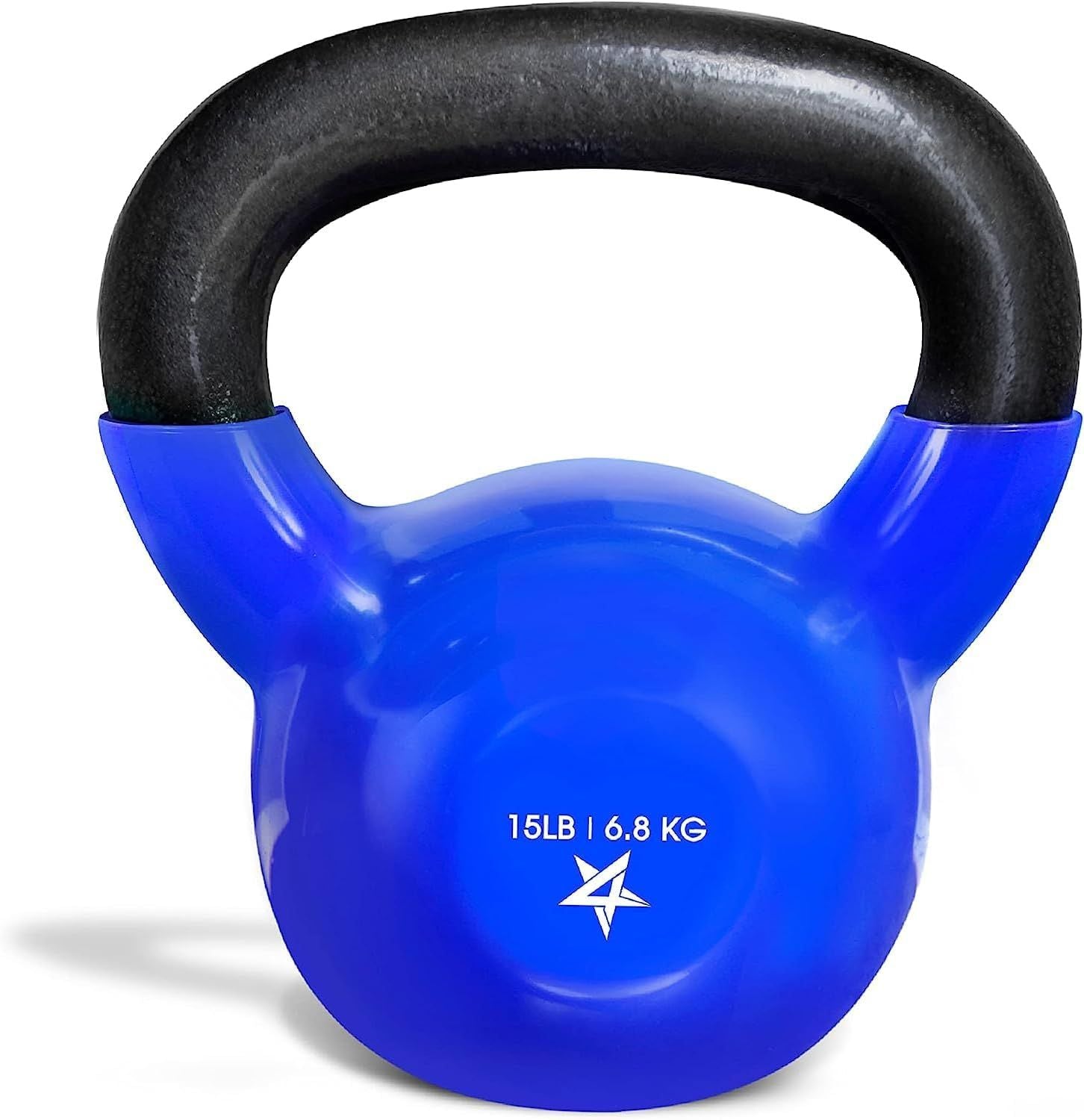 Kettlebell, 5-100 LB Vinyl Coated Cast Iron Strength Training