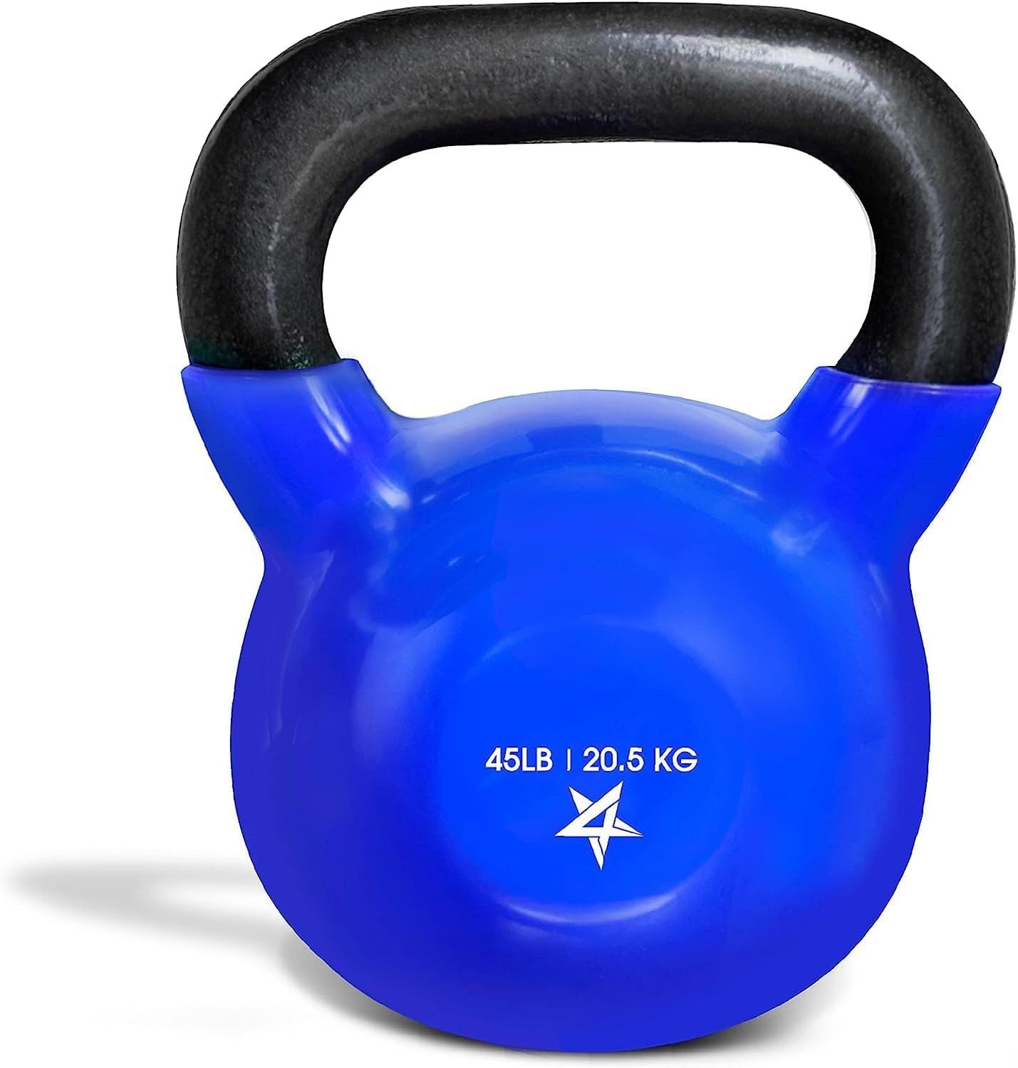 Kettlebell, 5-100 LB Vinyl Coated Cast Iron Strength Training