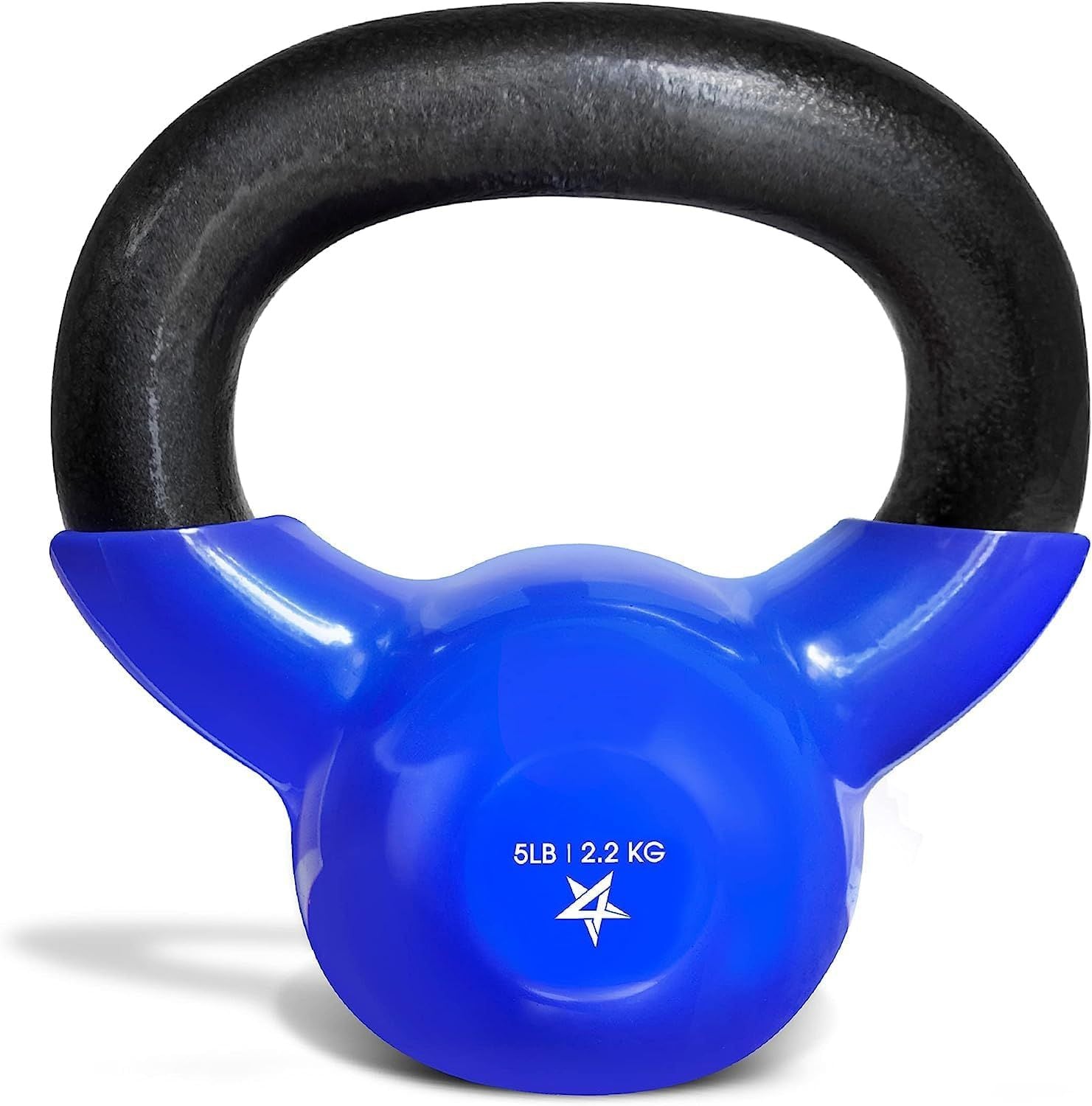 Kettlebell, 5-100 LB Vinyl Coated Cast Iron Strength Training