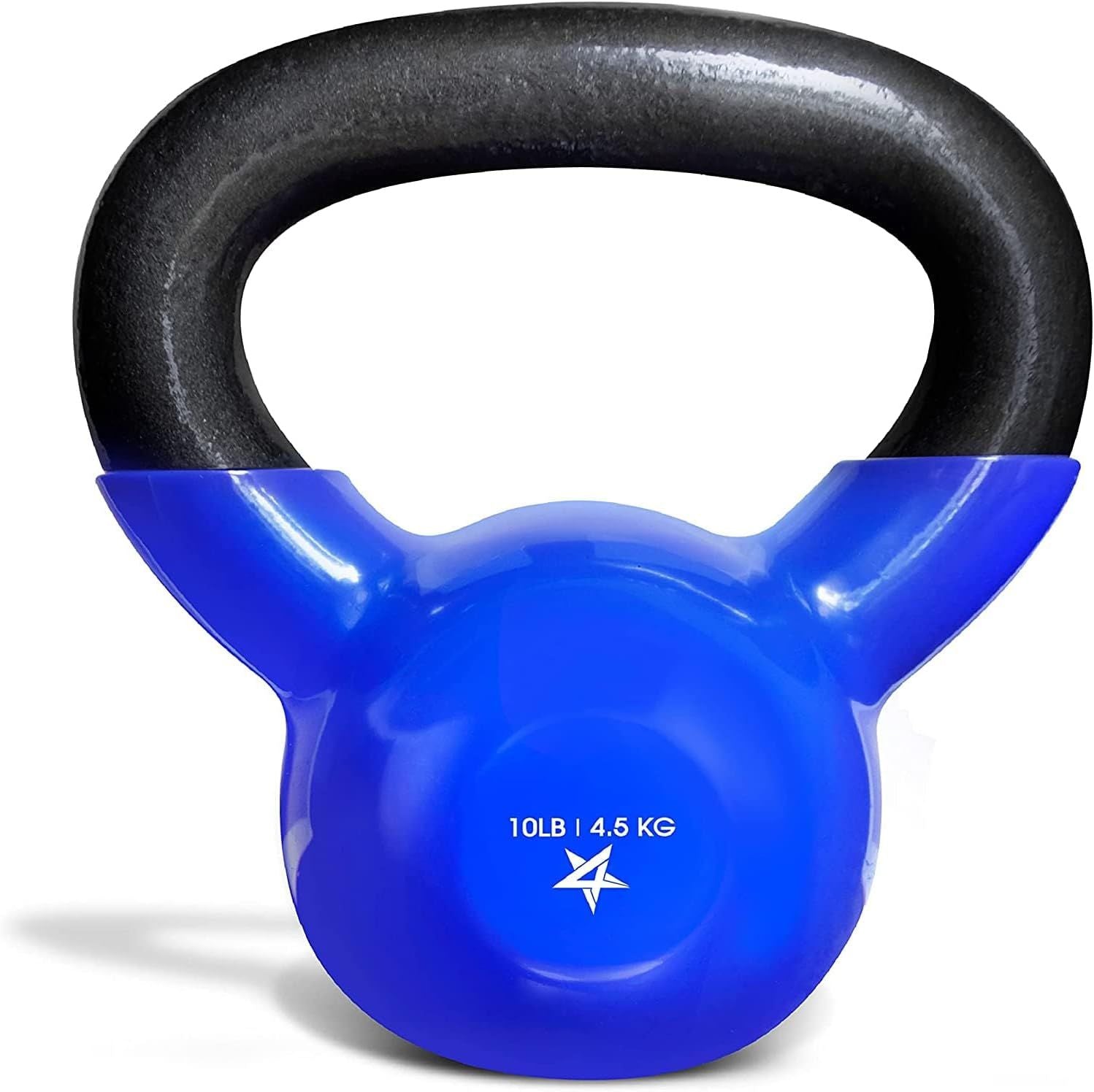 Kettlebell, 5-100 LB Vinyl Coated Cast Iron Strength Training