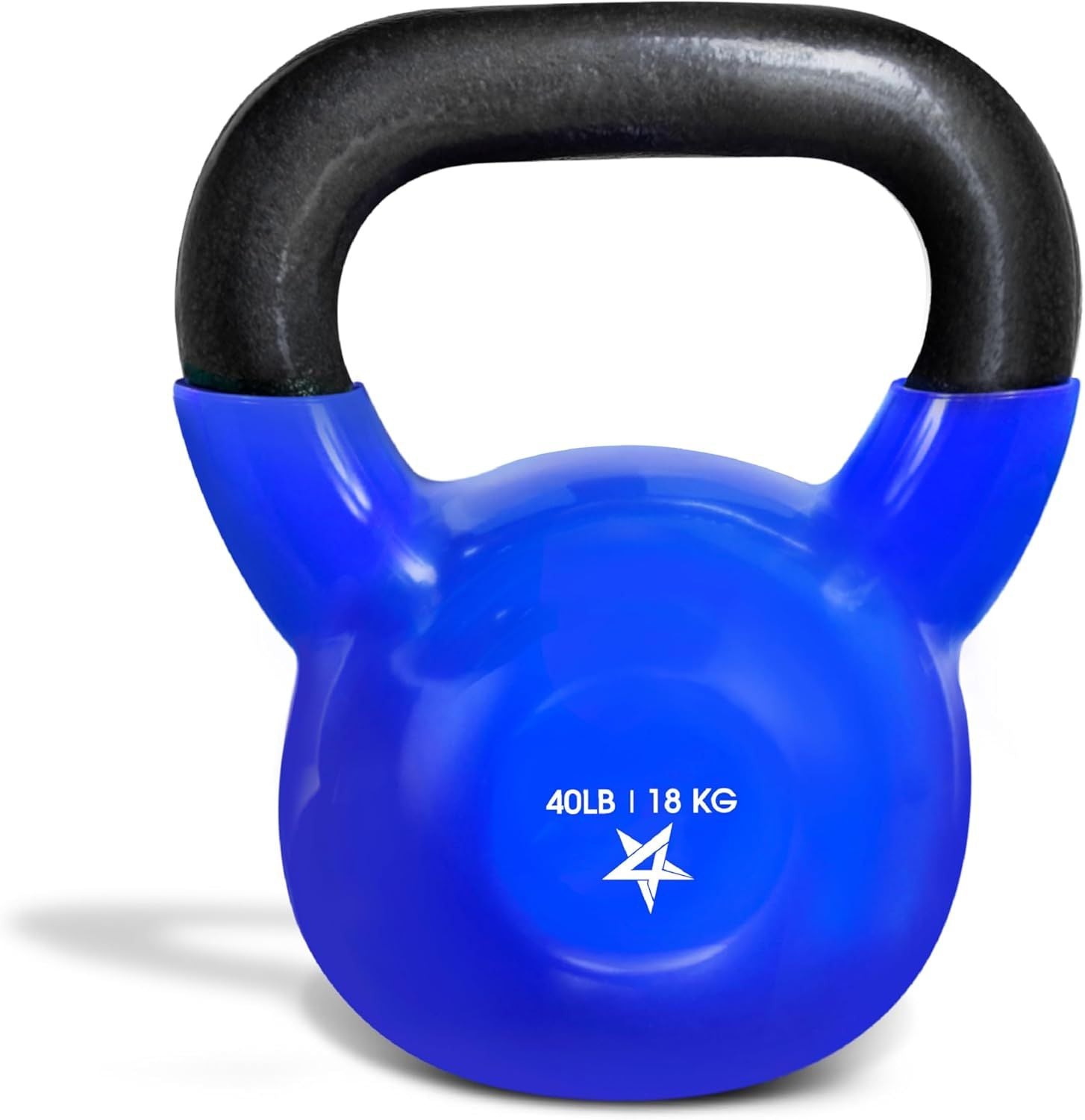 Kettlebell, 5-100 LB Vinyl Coated Cast Iron Strength Training