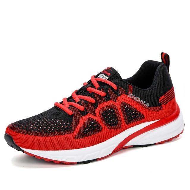 Breathable mesh sneakers with non-slip soles for all-day comfort and performance.