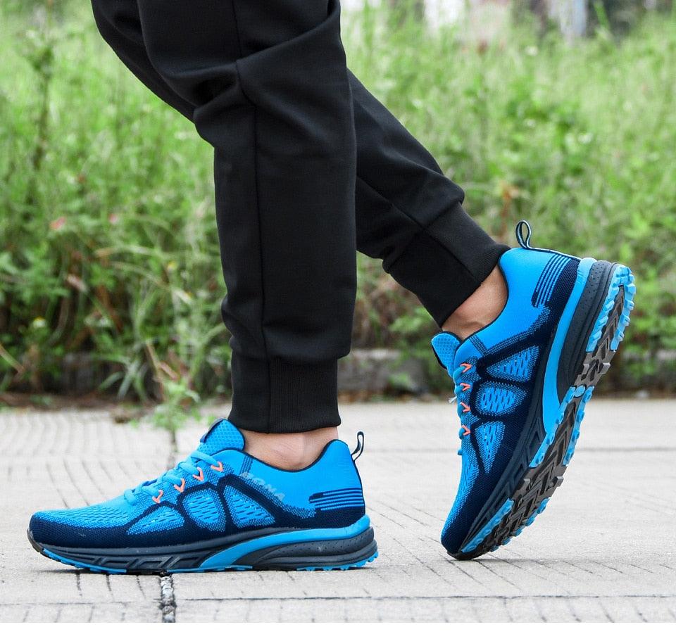 Breathable mesh sneakers with non-slip soles for all-day comfort and performance.
