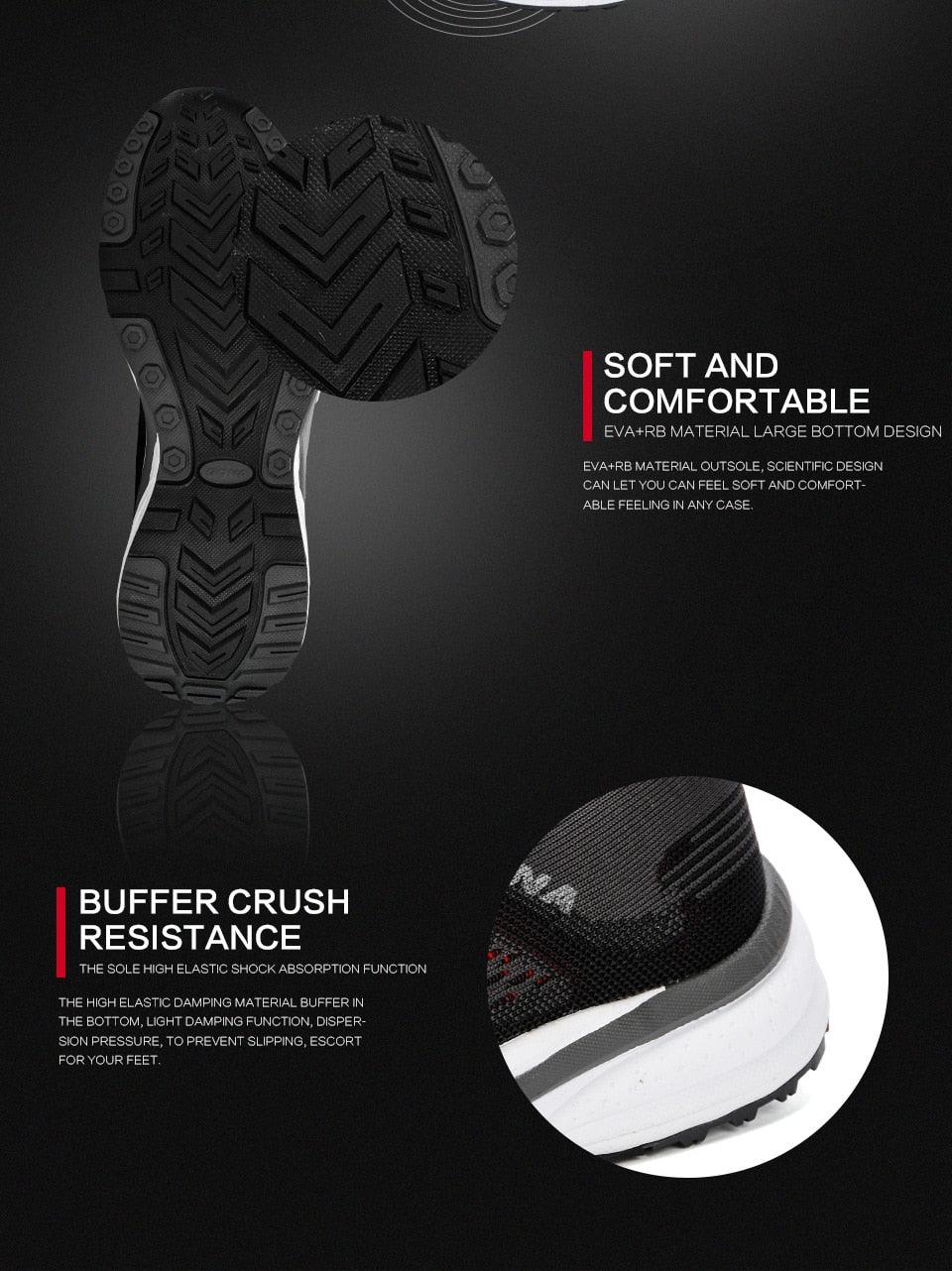 Breathable mesh sneakers with non-slip soles for all-day comfort and performance.
