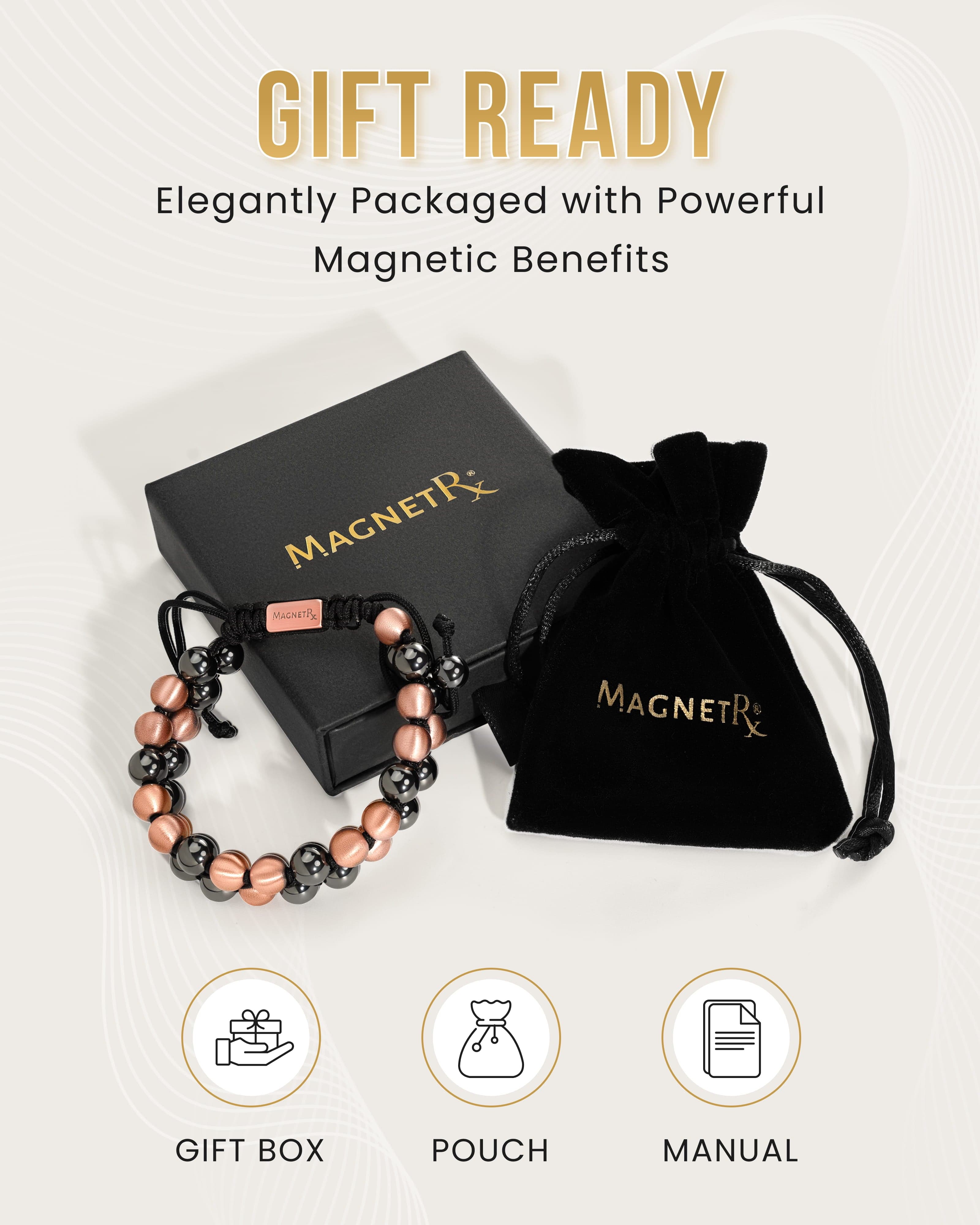 Magnetic Hematite & Copper Bracelet (Double Row)